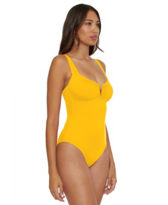 Women's V-Neck One-Piece Swimsuit