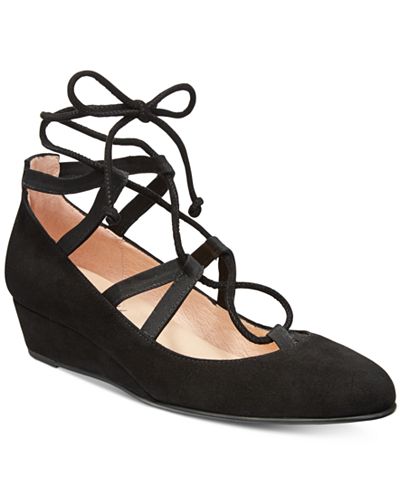 French Sole FS/NY Twosome Lace-Up Wedges