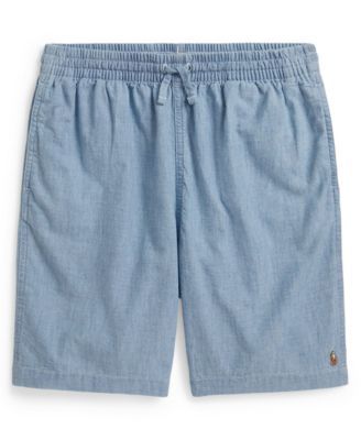 Boys' 8-20 Big-Fit Cotton Chambray Shorts