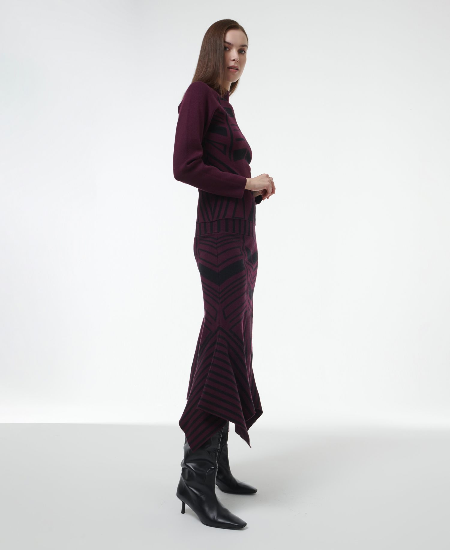 Women's Geometric Jacquard Handkerchief Skirt