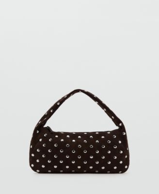 Women's Suede Studded Shoulder Bag