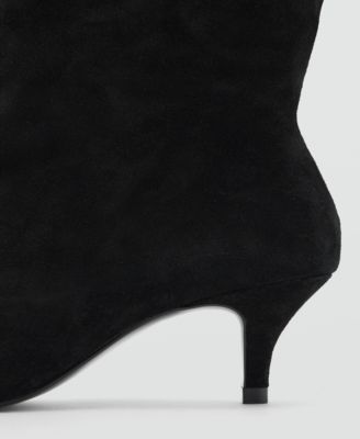 Women's Pointed Toe and Heel Suede Ankle Boots