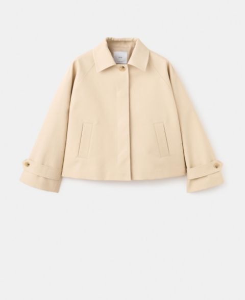 Женские куртки MANGO Oversized Short Trench Coat
