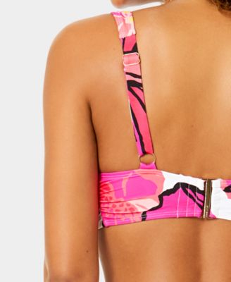 Women's Soft Shirred Band Swim Bikini Top