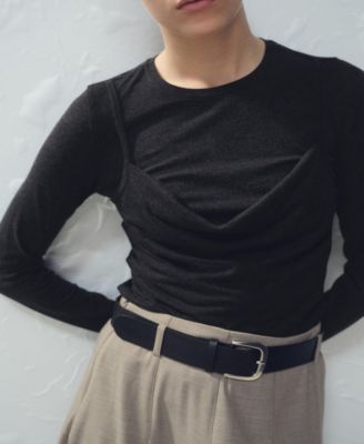 Women's Draped Combined T-Shirt