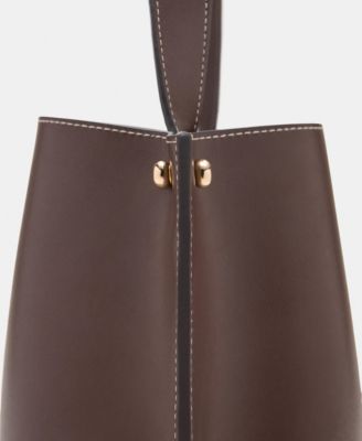 Women's Metal Details Bucket Bag