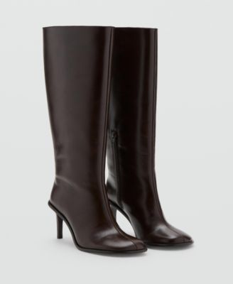 Women's High Heel Leather Boots