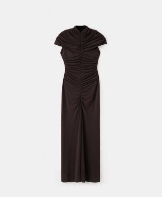 Women's Gathered Body Flared Dress