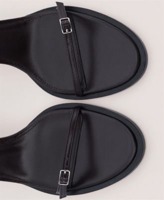 Women's Leather Strappy Buckle Sandals