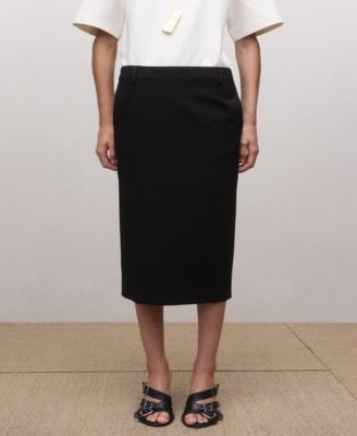 Women's Wool-Blend Midi Skirt