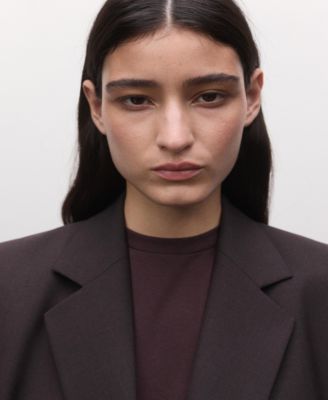 Women's Double-Breasted Wool Suit Jacket