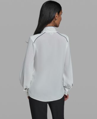 Women's V-Neck Long-Sleeve Top