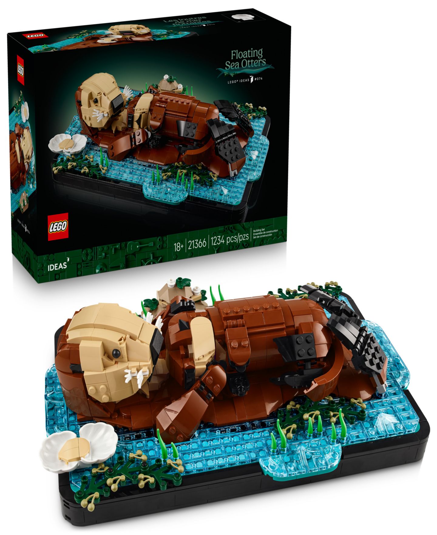 Детский конструктор LEGO® Ideas Floating Sea Otter Building Set, 21366 — фото 1