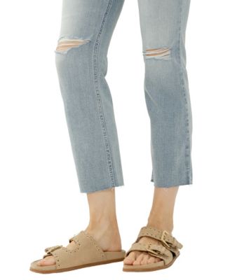Women's Most Wanted Mid-Rise Cropped Straight-Leg Luxe Stretch Jeans