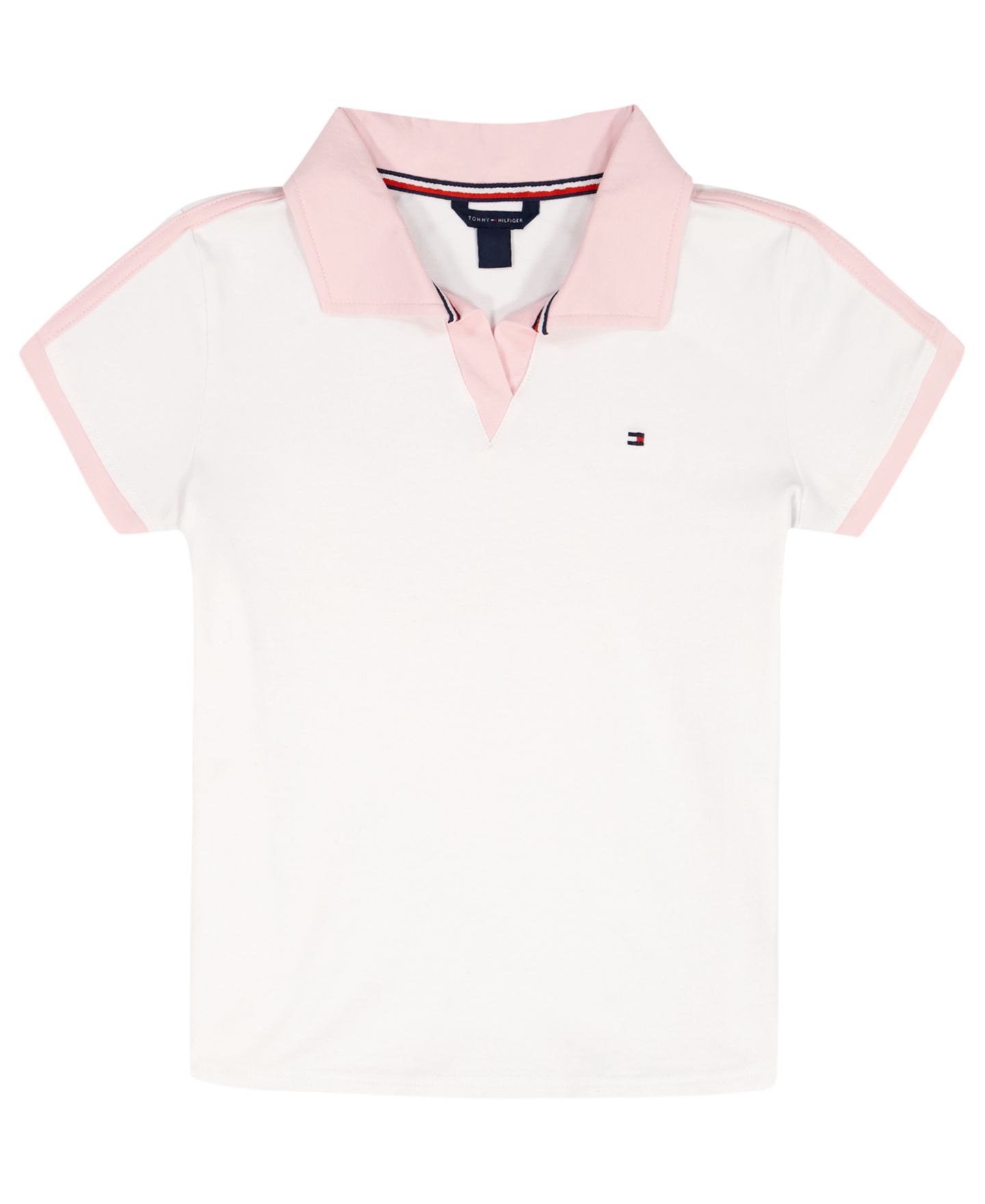 Поло Tommy Hilfiger Tennis Short-Sleeve Polo для девочек, цвет: Белый — фото 3