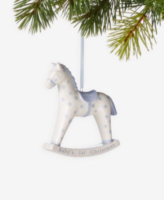 Baby's First Blue Horse With Baby's 1st Christmas 2026 Ornament