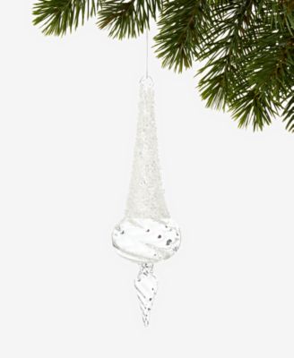 Iced Delight Glass Icicle Ornament