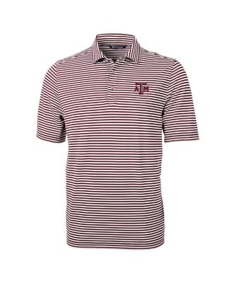 Men's Maroon Texas A&M Aggies Virtue Eco Pique Stripe Polo Shirt