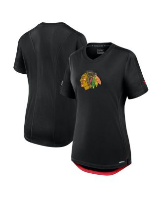 Women's Black Chicago Blackhawks Authentic Pro Rink T-Shirt