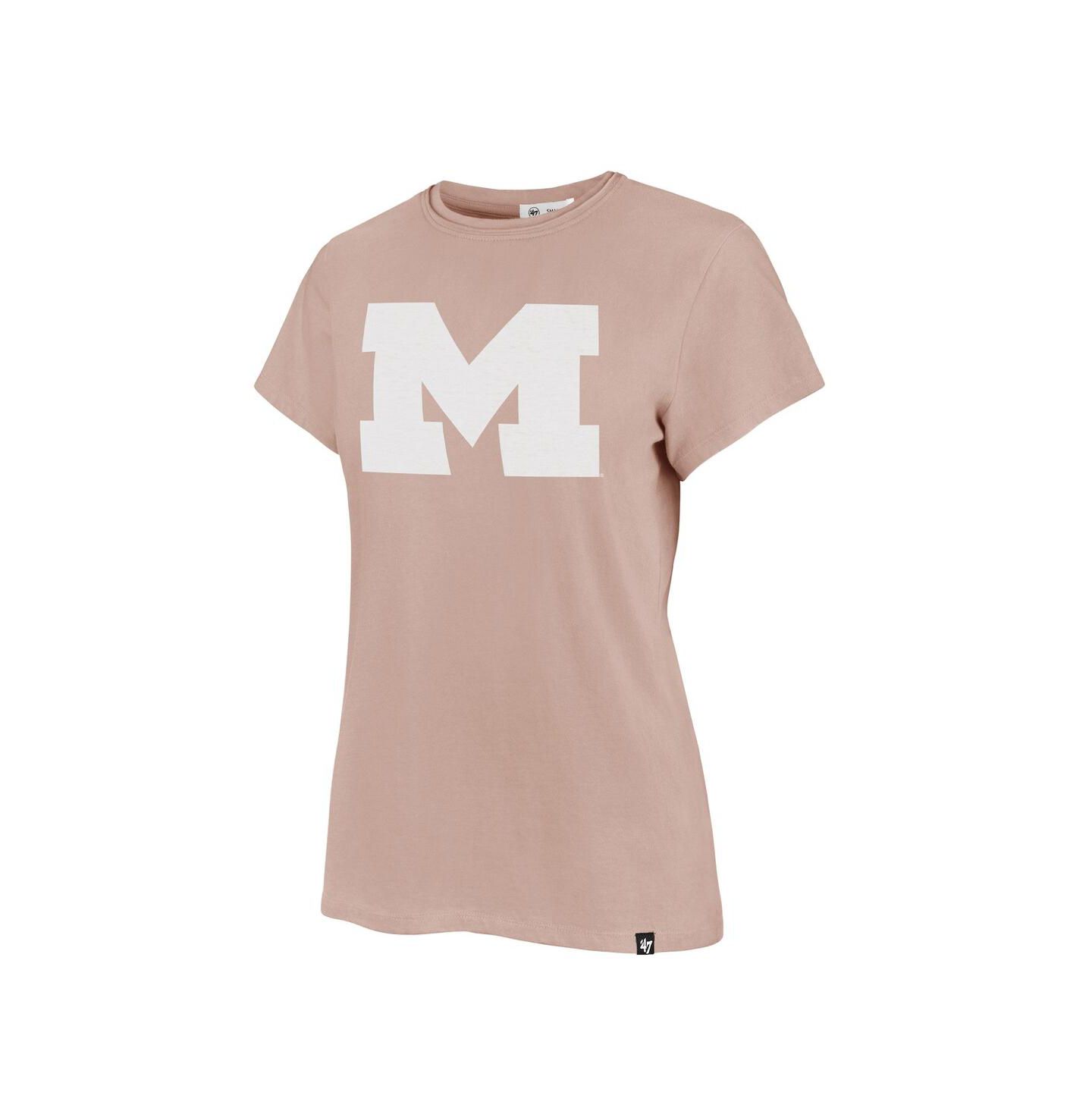 Женская футболка '47 Brand Pink Michigan Wolverines Premier Frankie — фото 2