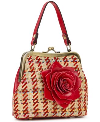 Laureana Mini Raffia Kisslock Crossbody Bag