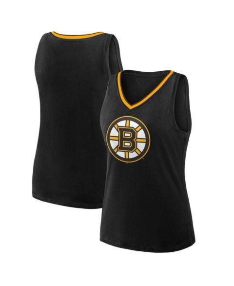 Женский топ Logo Athletic Black Boston Bruins Stellar Win V-Neck