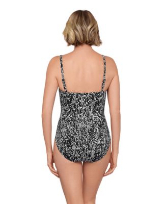 Women's Surplice Neck One-Piece Swimsuit