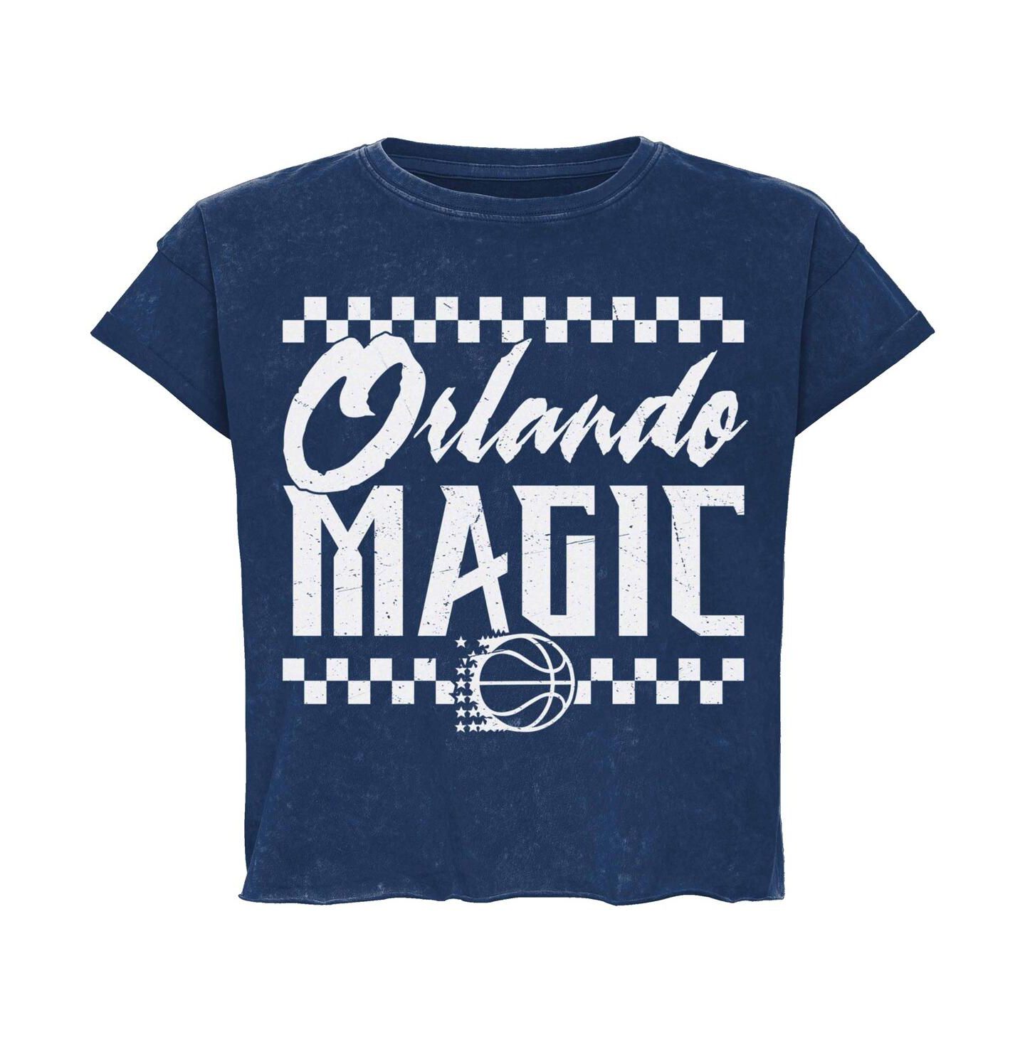 Футболка Sportiqe Blue Orlando Magic Rock Roll Collection Gwen Premium Mineral Wash Cropped — фото 2