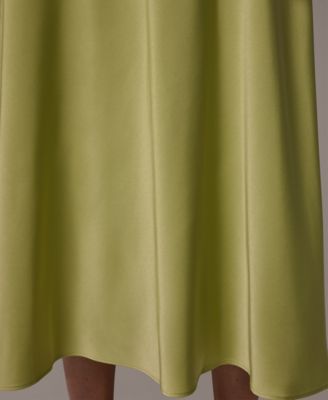 Women's Halter Neck Midi Dress with Empire Line