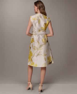 Women's A-Line Floral Midi Dress