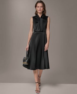 Women's Mock Neck A-Line Dress