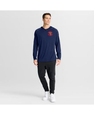 Men's Navy Florida Panthers Authentic Pro Rink Raglan Hoodie