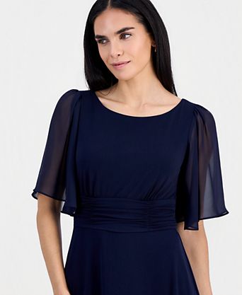 connected dresses Women's Apparel Draped Floral Midi Dress This dress offers a flattering silhouette perfect for festive occasions Connected Apparel Dresses - Macy's