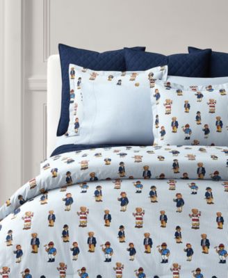 Teddy Bear Stripe Duvet Cover Set