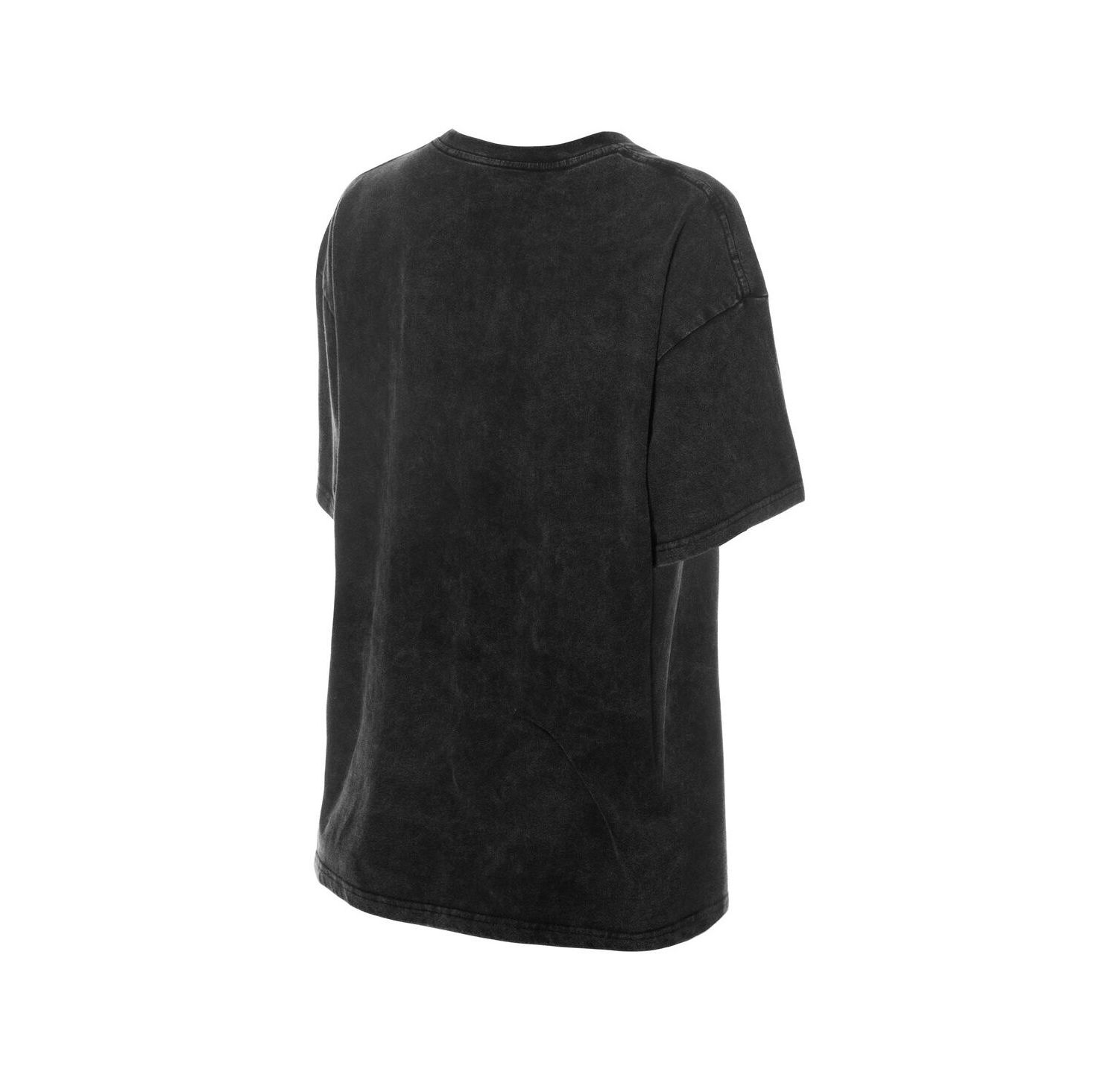 Women's Black Chicago Bulls Throwback Mineral Wash Oversized T-Shirt
