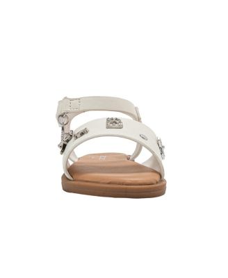 Little Girls Girl's  Fashion Sandals – Dressy Shoes with Decorative Metal Charm