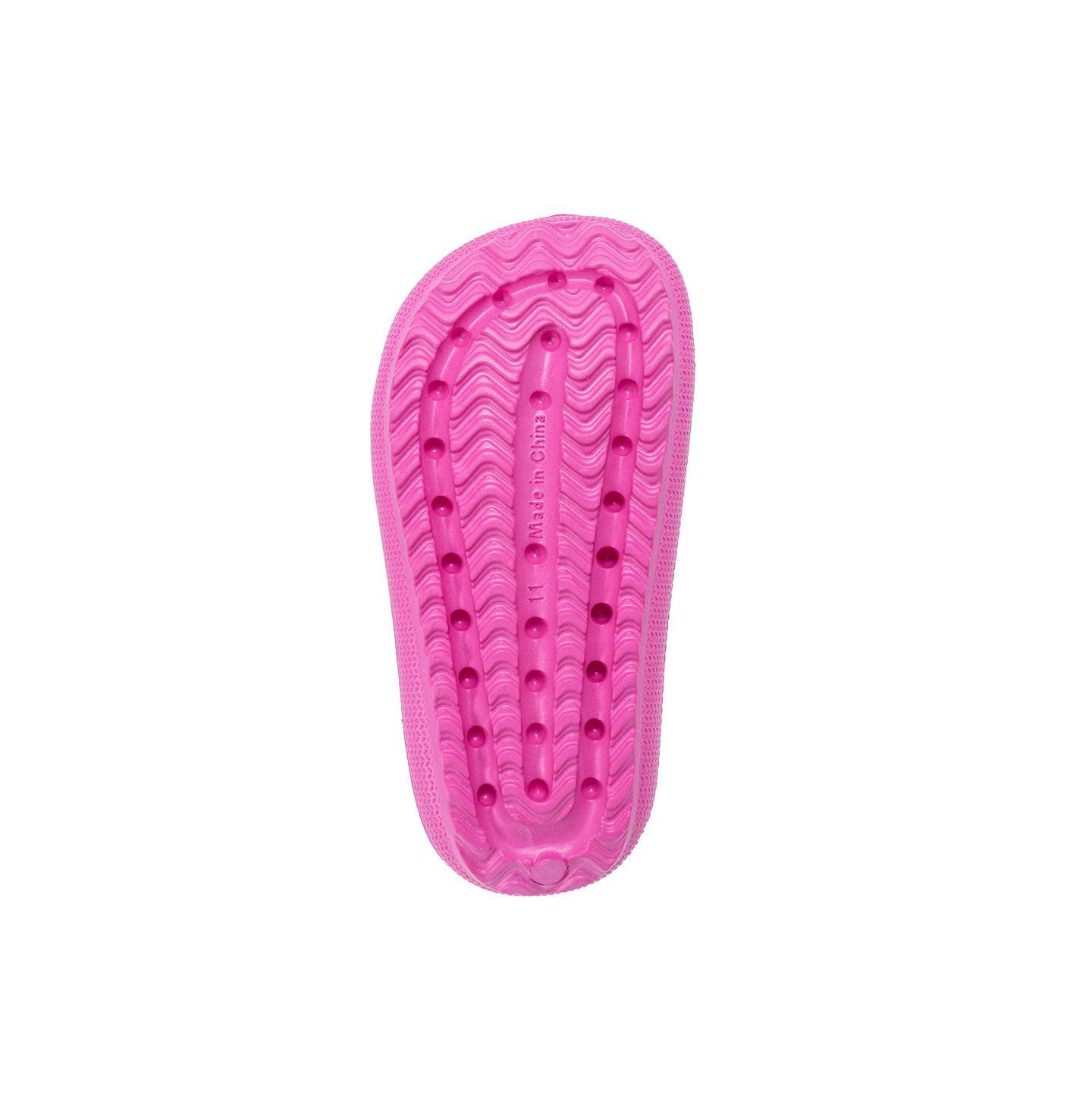 Сандалии Bebe Girls EVA Slide - Lightweight and Comfy Slide Sandals with Fruit Charms для девочек, цвет: Фуксия — фото 3