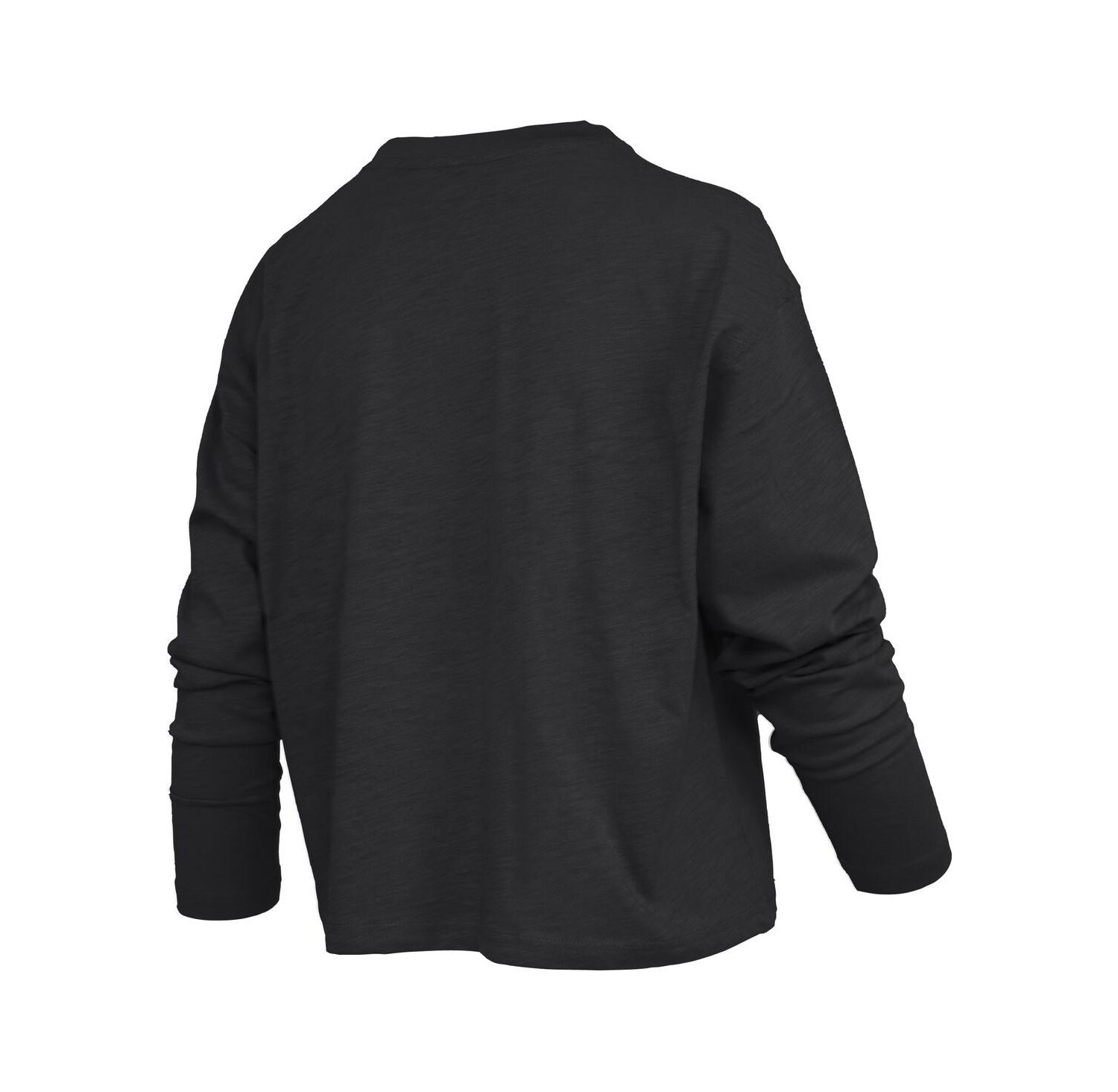 Women's Black Iowa Hawkeyes Motley Boxy Waist-Length Long Sleeve T-Shirt