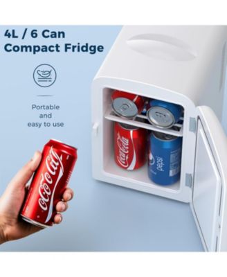 Portable Mini Fridge, 4L Skincare & Beverage Cooler (AC/DC)