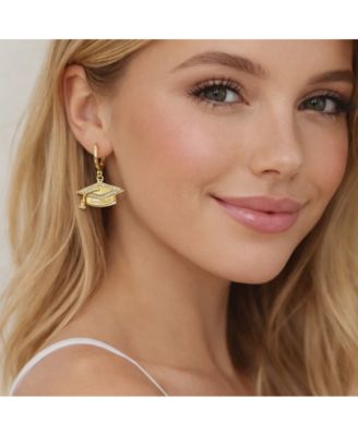 Limitless Graduation Cap Huggie Hoop Earrings