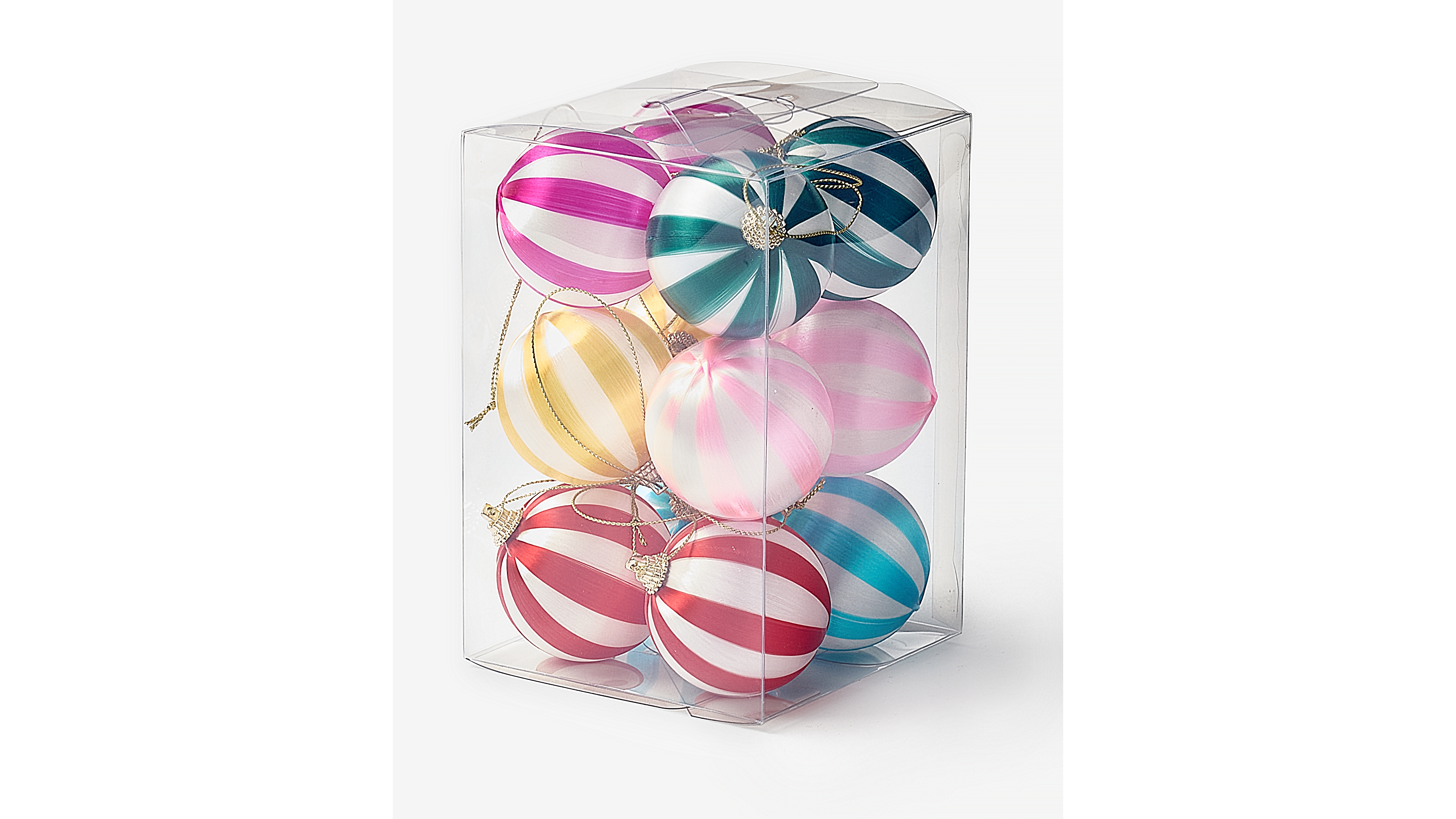 Holiday Lane Whimsy Set of 6 Satin Ball Ornaments, Macy's Exclusive