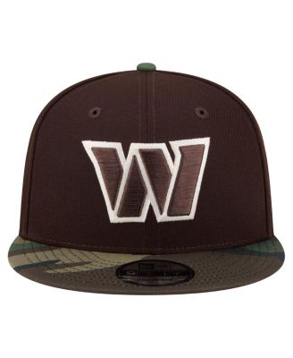 Men's Dark Brown Washington Commanders Burnt Wood Camo 9FIFTY Snapback Hat