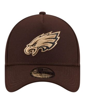 Men's Dark Brown Philadelphia Eagles Burnt Wood A-Frame 9FORTY Adjustable Hat