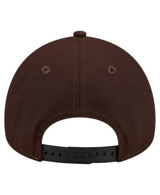 Men's Dark Brown Buffalo Bills Burnt Wood A-Frame 9FORTY Adjustable Hat