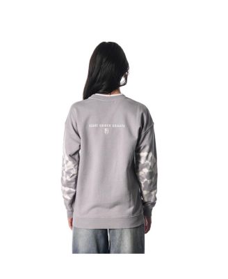 Men's and Women's Gray Vegas Golden Knights Tie-Dye Double Collar Pullover Sweatshirt