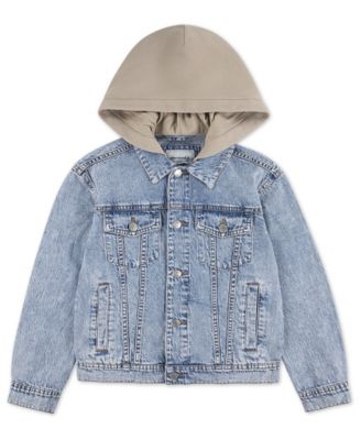 Toddler Boys' 2T-5T Hooded Denim Jacket
