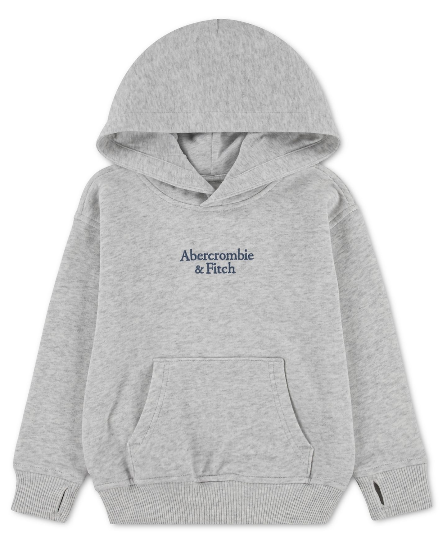 Худи abercrombie kids Essential Logo для мальчиков-малышей, цвет: Светлый серый меланжевый — фото 1