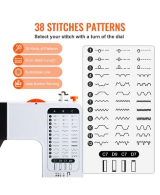 Beginner Sewing Machine with 38 Built-in Stitches & Complete Accessory Kit