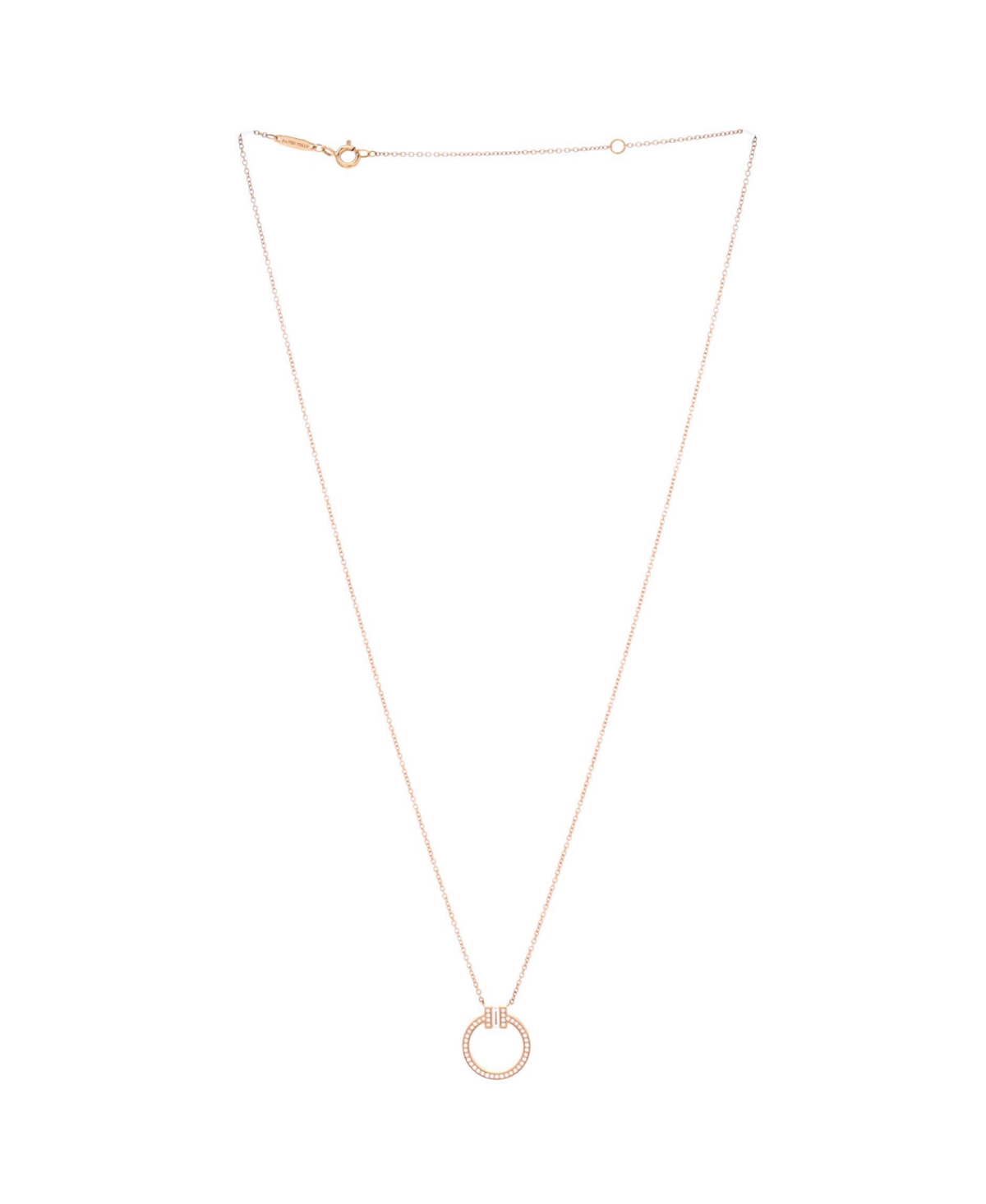 Pre-Owned Tiffany & Co T Circle Pendant Necklace