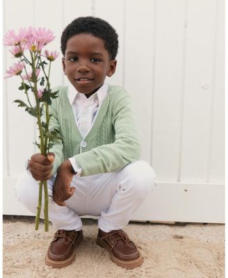 Toddler Boys Organic Long Sleeve Stretch Poplin Shirt